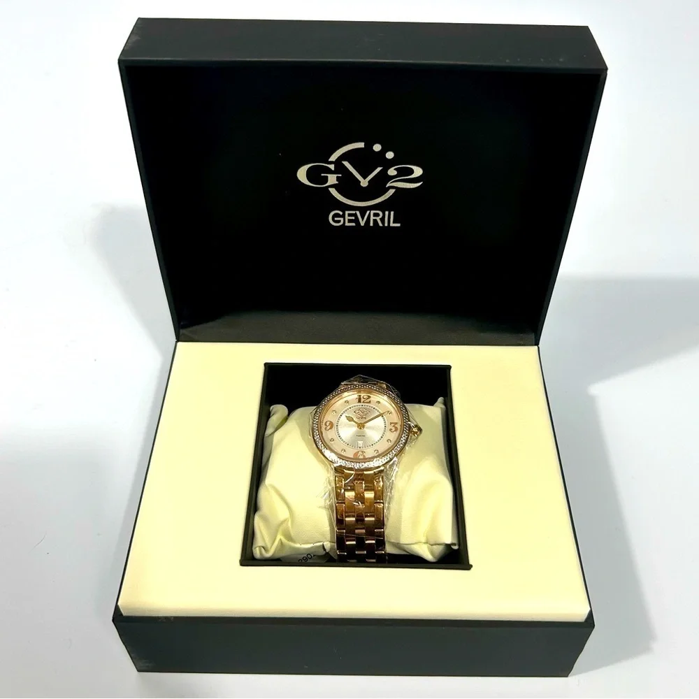 NEW Gevril Verona Diamond Bracelet Watch, 37mm - 0.05 ctw.